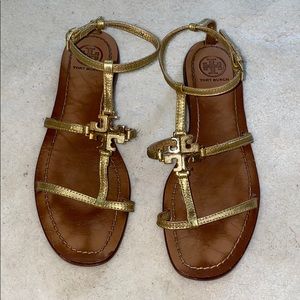 Gold Tory Burch Sandals